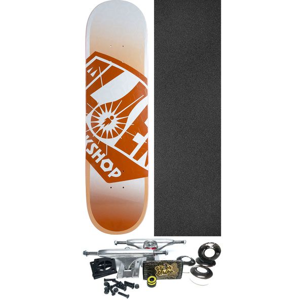 Alien Workshop Skateboards OG Logo Hex Orange Skateboard Deck - 8.5" x 32.25" - Complete Skateboard Bundle